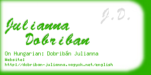 julianna dobriban business card