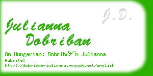 julianna dobriban business card